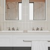 BWE 8 in. Widespread Double Handle 3 Hole Bathroom Faucet Water-Saving With Metal Drain - 4 of 4