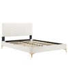 Modway Leah Chevron Tufted Performance Velvet Twin Platform Bed - 4 of 4
