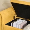 CAVINAS Industrial Rivet Storage Ottoman Bench, Upholstered Ottoman Foot Rest, Button Tufted Ottoman with Hidden Storage, End-of-Bed Bench - 3 of 4