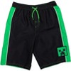 Minecraft Zombie Creeper Alex Steve Rash Guard and Swim Trunks Outfit Set Little Kid to Big Kid - 4 of 4
