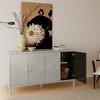 Bella Depot 59.84''W 4-Door Storage Cabinet with Pine legs and MDF, for Living Room Bedroom,and Kitchen - 3 of 4