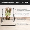SEVOBAL Home Gyms Black Multi-Functional Adjustable Height Children's Horizontal Gymnastic Bar With Bear Rings, Black, 39"*57"*51" - 4 of 4
