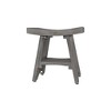 18" Serenity GR10 Wide Teak Wood Shower Bench with Shelf - CoastalVogue: Rectangle, Non-Upholstered, 250lb Capacity - 4 of 4