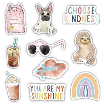 Big Moods Cool Vibes Watercolor Aesthetic Sticker Pack 5pc : Target
