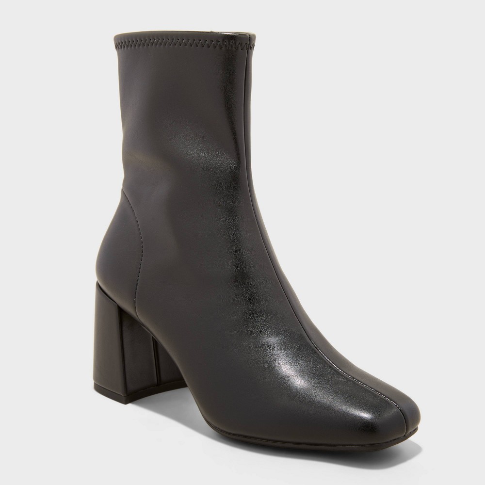 Women's Pippa Stretch Ankle Boots - A New Day™ Black 11