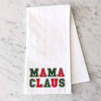 City Creek Prints Mama Claus Colorful Tea Towels - White