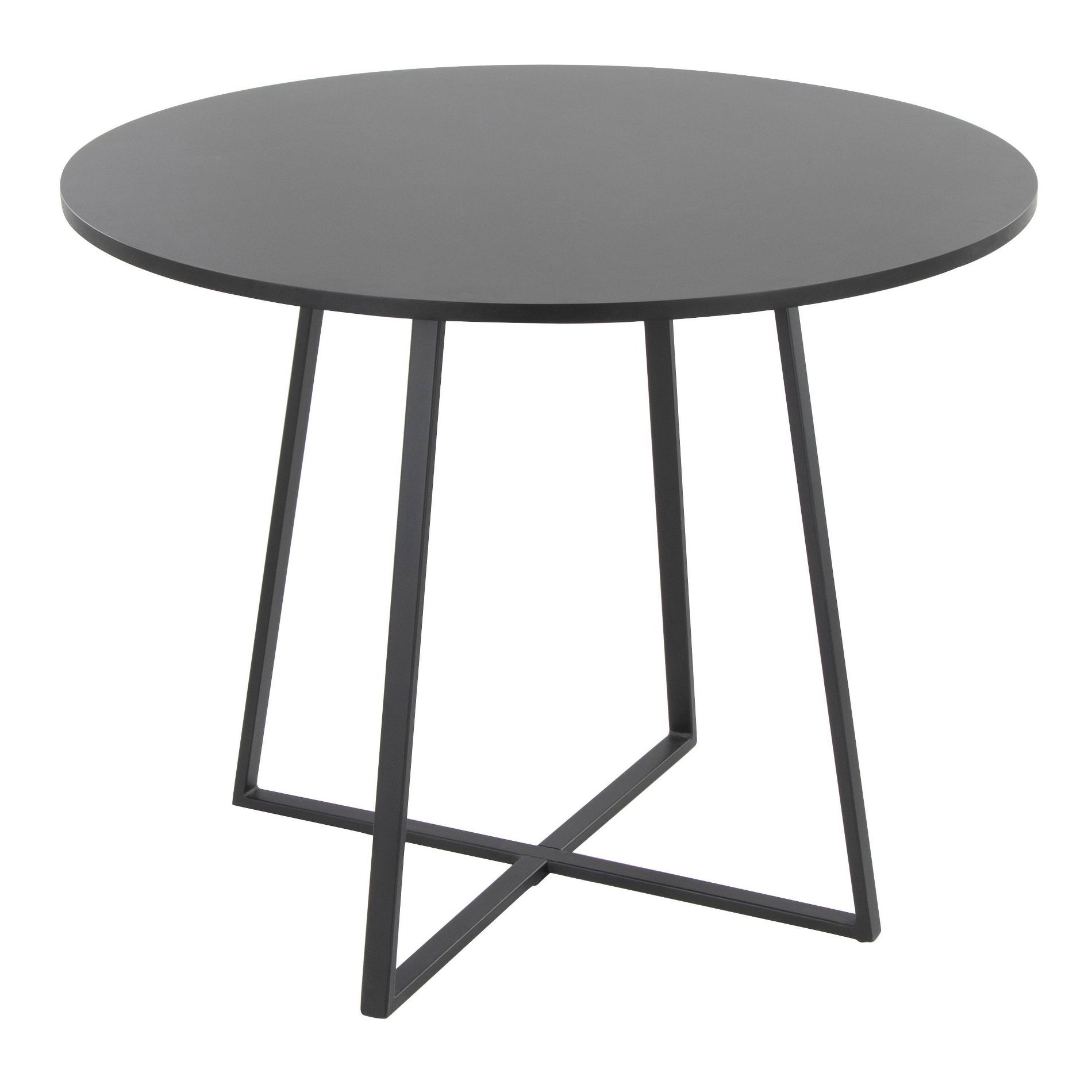 LumiSource Cosmo MDF Dining Table Black Metal/Black
