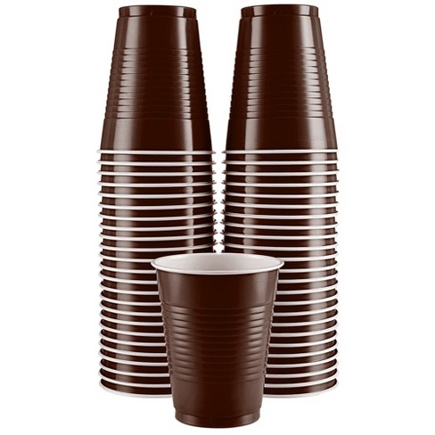 Sparksettings Brown Disposable Plastic Cups 18oz, 50 Pack : Target