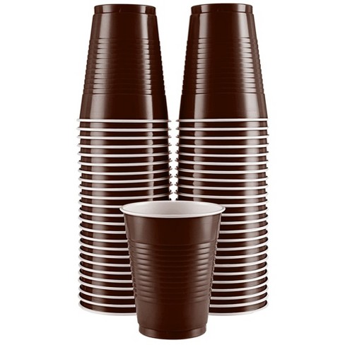 Chocolate Brown 18 oz. Plastic Cups 50 ct.