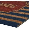 Kate Aurora Nantucket Coastal Striped Navy Colored Welcome Coir Bristled Outdoor All Season Welcome Mat - 18"x30" - 2 of 3