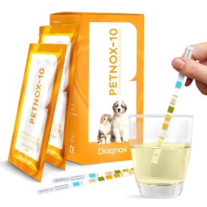 Diagnox Petnox-10 Urine Test: Multiparameter Dipstick Test for Vets and Pet Caregivers – 30 Tests - 1 of 4