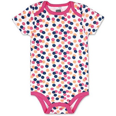 The Peanutshell Baby Girl Short Sleeve Bodysuits, 5-Pack, Dots & Ballet Slippers, Newborn to 24 Months