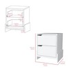 NicBex 17 inch Wide Nightstand with 2 Drawers,Wooden Side Table with Sturdy Base,Modern Bedside Table for Bedroom,Living Room - 3 of 4