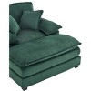 NicBex 56.3 Inch Modern Corduroy Single Sofa with 2 Toss Pillows and A Ottoman, Comfy Sofa- Deep Seat Couch for Living Room - 4 of 4