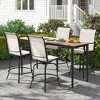 Tangkula Outdoor Swivel Bar Stool Set of 2 w/Breathable Fabric and Heavy Duty Metal Frame - 4 of 4