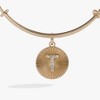 Alex and Ani Initial T Pave Starburst Texture Bangle - 2 of 3