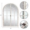 Dovelina Arched Wood Frame Window Pattern Decorative Wall Mirror - 3 of 4