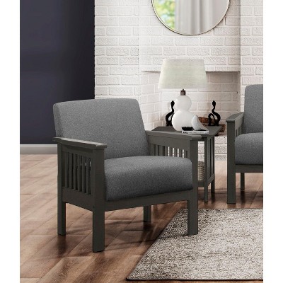 Sapphtopaz 1pc Accent Chair Solid Wood Frame Cushion Back Lounge Chair Living Room Chair Comfy Chair Arm Chair Furniturefor Living Room