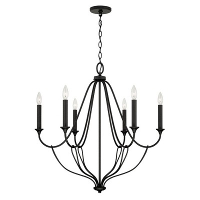 Capital Lighting Bentley 6 - Light Chandelier in  Black Iron