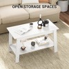 homfan Coffee Table with 2-Tier Storage – Modern Industrial Farmhouse Coffee Table for Living Room, Easy Assembly, for Living Room or Office - 4 of 4