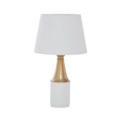 21" x 12" Traditional Metal Table Lamp White - CosmoLiving by Cosmopolitan