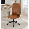 KTMBDW PU Leather Comfortable Office Desk Chair High Back Height Adjustable Computer Swivel Chair w/Armrests - 3 of 4