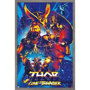 Trends International Marvel Thor: Love and Thunder - Group Framed Wall Poster Prints - 1 of 4