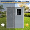 5ft x 3ft Resin Outdoor Storage Shed Plastic Garden Sheds with Floor and Lockable Door for Backyard, Lawn, Grey (W540S00019) - 4 of 4