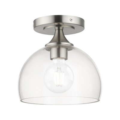 Livex Lighting Glendon 1 - Light Semi-Flush Mount in  Brushed Nickel