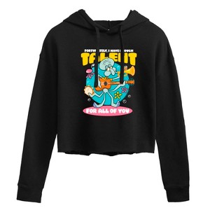 Women's - SpongeBob SquarePants - Squidward Enough Talent For All Of You Cropped Graphic Hoodie - 1 of 4