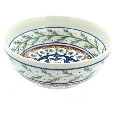 Blue Rose Polish Pottery Evergreen Cereal/Soup Bowl