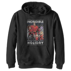 Boy's The Incredibles 2 Ugly Christmas Family Pull Over Hoodie - 1 of 3