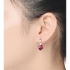 Guili Rose Gold Plated Sterling Silver Cubic Zirconia Earrings – A Striking Blend of Vibrant Sparkle, Classic Elegance, and Timeless Charm - 2 of 4