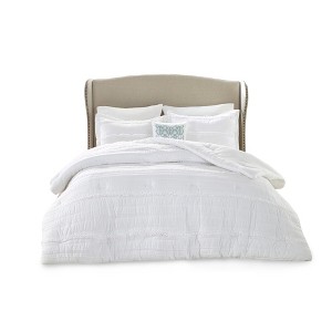 Gulches Snow White Cal King Ruffled Theme Microfiber Mattress Size 104x92 5 Piece Comforter Blanket - 1 of 4