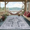 5x7ft Washable Vintage Area Rug, Thin Foldable Non-Slip Distressed Floral Carpet for Bedroom Living Room Bathroom - 2 of 4