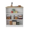 NicBex Dining Table 36.2" Modern Rectangular Counter Height Wooden Dining Table Three Side Shelves for Dining Room - 3 of 4