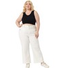 Agnes Orinda Women's Plus Size Casual Stretch Washed Pockets Wide Leg Palazzo Denim Jeans - 3 of 4