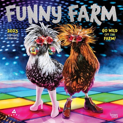 2023 Square Wall Calendar Avanti Funny Farms - Browntrout : Target
