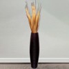 Uniquewise Brown Decorative Contemporary Mango Wood Ribbed Design Round Floor Vase, 31 Inch - 2 of 4