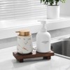 BRINJOY Wooden Countertop Riser - Waterproof Display Stand for Bathroom Kitchen Decor, Walnut - 3 of 4