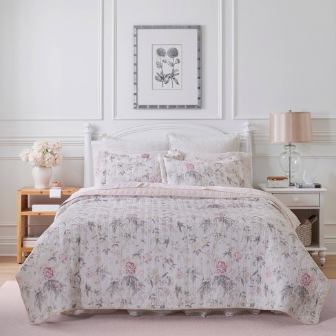 Loveston Floral Bedding by Laura Ashley in Coral Pink buy online