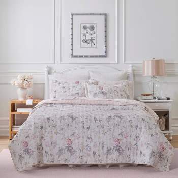 Pink Breezy Floral Quilt Set - Laura Ashley