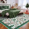 Christmas Large Living Room Area Rug Machine Washable Rugs Trellis Xmas Red Rug Non-Shedding Low Pile Farmhouse Carpet - 3 of 4