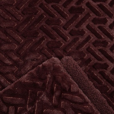 Brown Reversible Faux Fur Sherpa Toddler Blanket