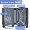 YONWAY 20'' Luggage sets, PC Hard Shell Suitcase, Bounce Wide Handle Pull Rod Luggage with 360°Double Wheels, Built-In TSA Lock - 2 of 4