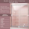 NicBex Shower Door 72"H Semi-Frameless Shower Doors with 1/4" (6mm) Thick Clear Tempered Glass Door with Explosion-Proof Film - 4 of 4