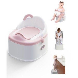 BabyBond 3 in 1 Potty Training Toilet & Training Seat & Sturdy Step Stool,Pink - 1 of 4