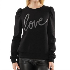 Women's Love Script Sweatshirt - Why Dress - 1 of 3