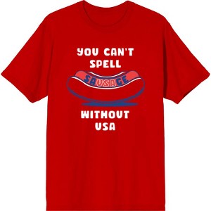 You Can't Spell Sausage Without USA Adult Short Sleeve Tee - 1 of 2