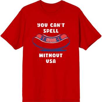 "You Can't Spell Sausage Without USA" Adult Short Sleeve Tee